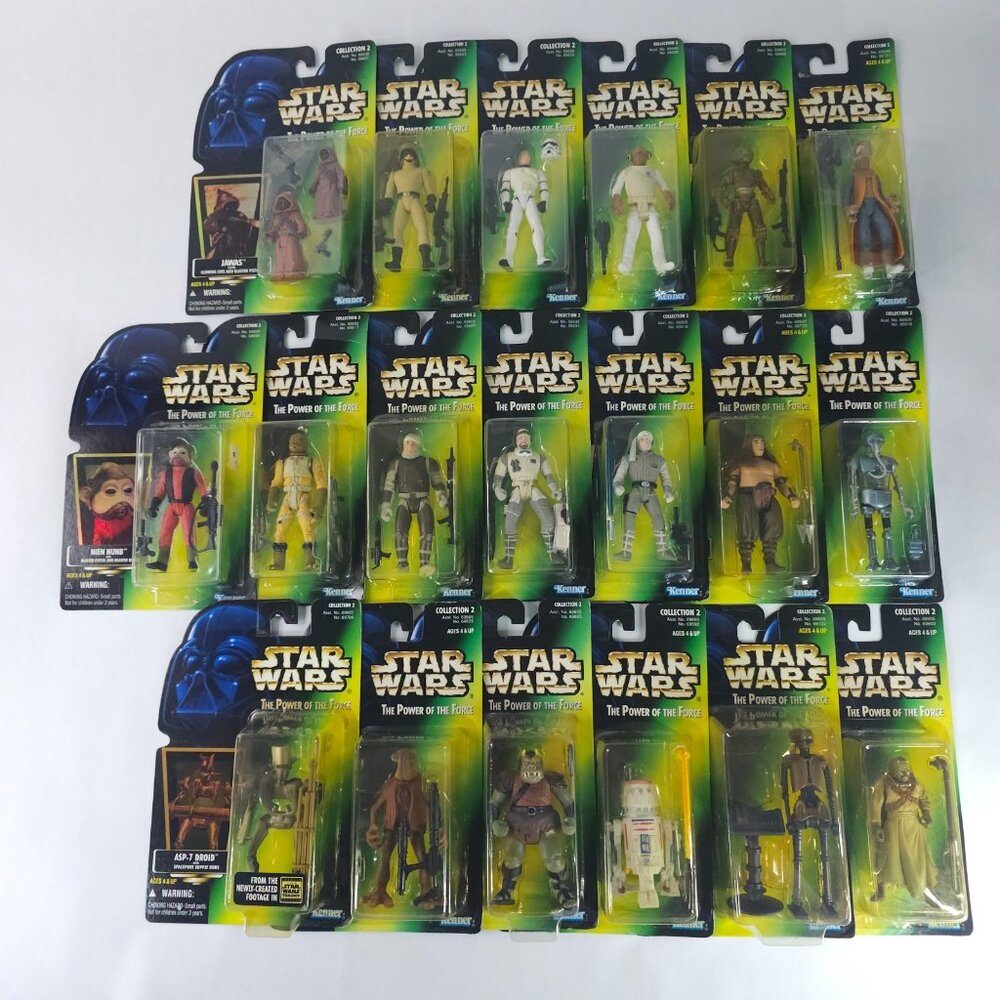 Vintage Star Wars Power of the Force Collection 2 Lot of 19 Figures 1997 Kenner
